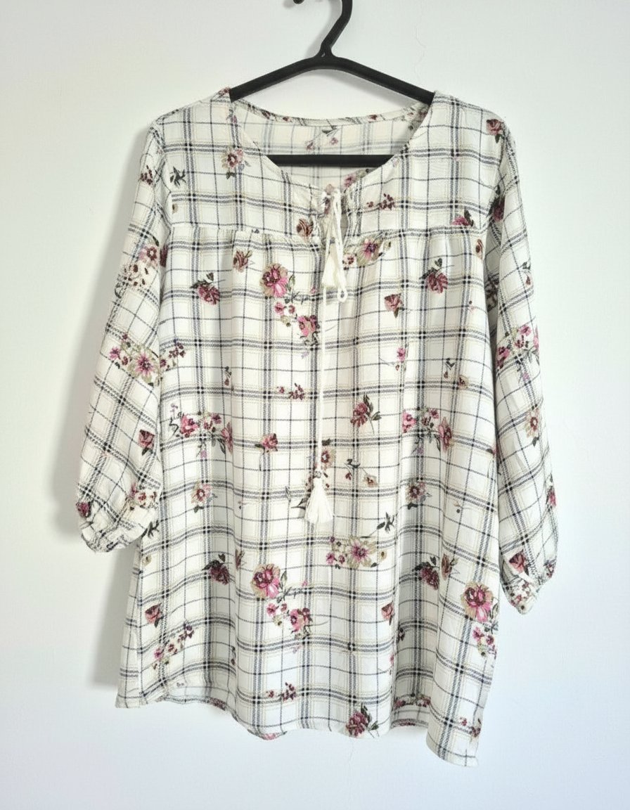 Pull chemise fleurs