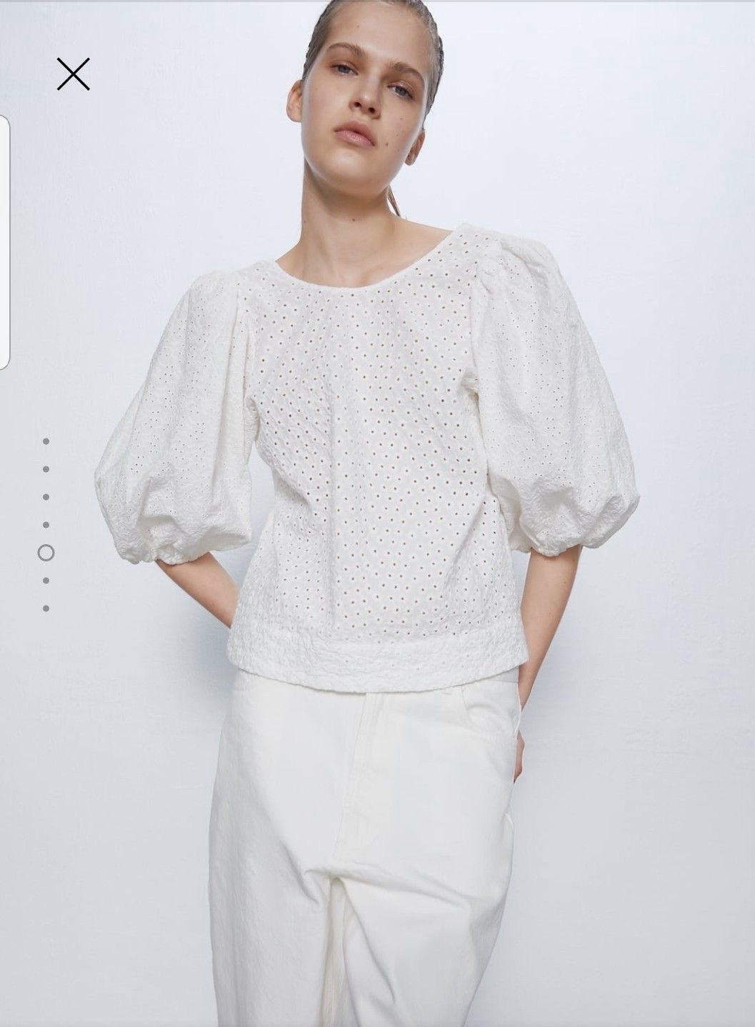 Haut broderie anglaise zara s