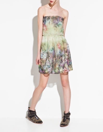 Robe zara florale la taille m