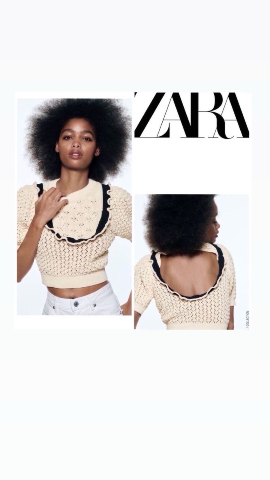 Pull en crochet zara neuf