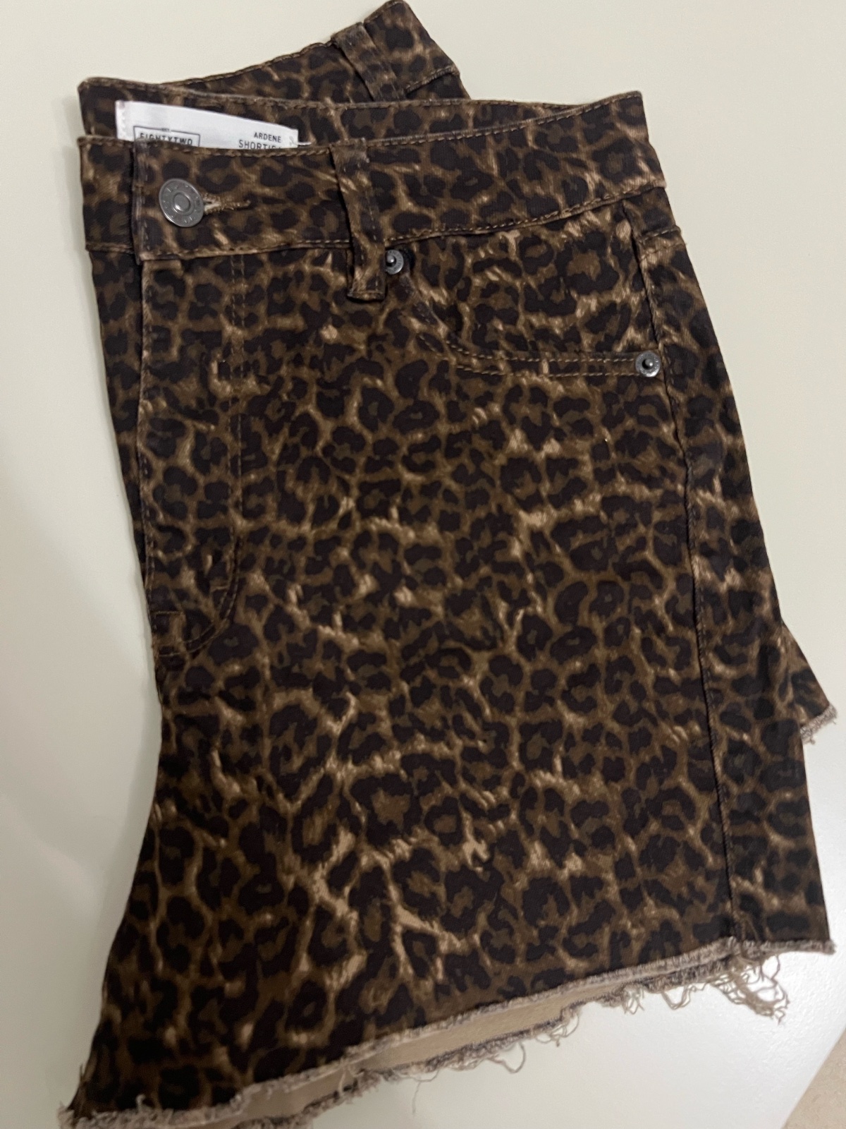 Short en jean leopard 36 