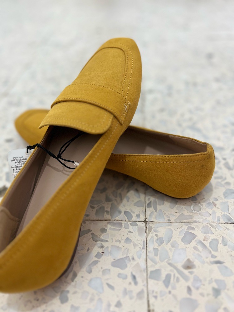 Mocassins jaune moutarde