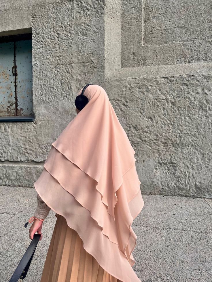 Pink khimar  3 layers 🩷