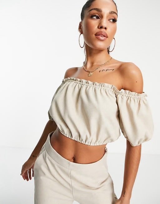 Crop Top  Greige