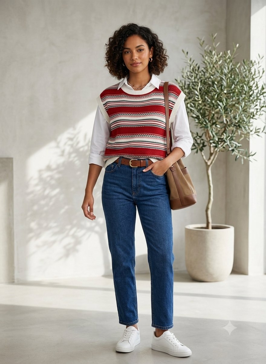 Débardeur en maille tricotée (sweater vest)