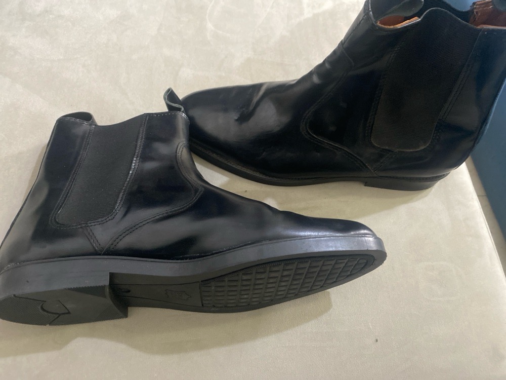 Bottines Chelsea en cuir noir pour homme - Taille 44