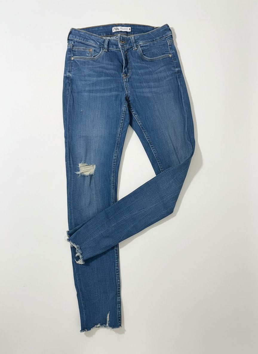 Jean ZARA en denim bleu