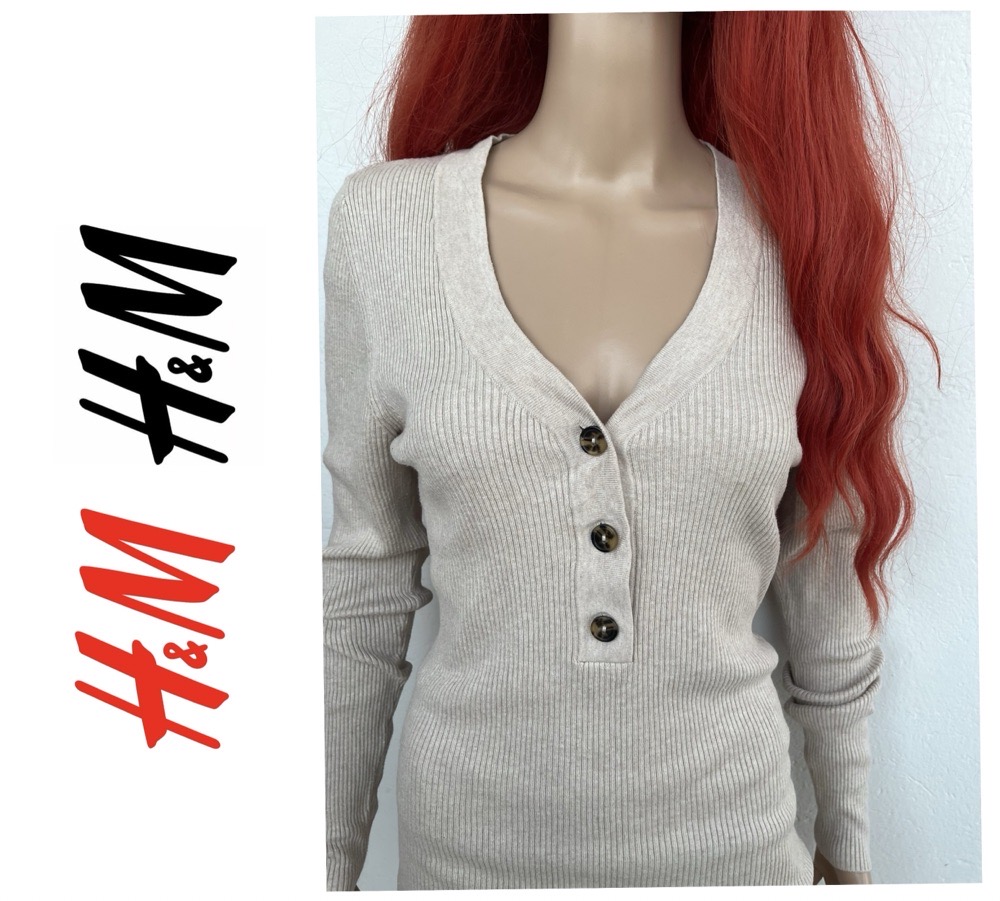 pull boutonné H&M taille L 