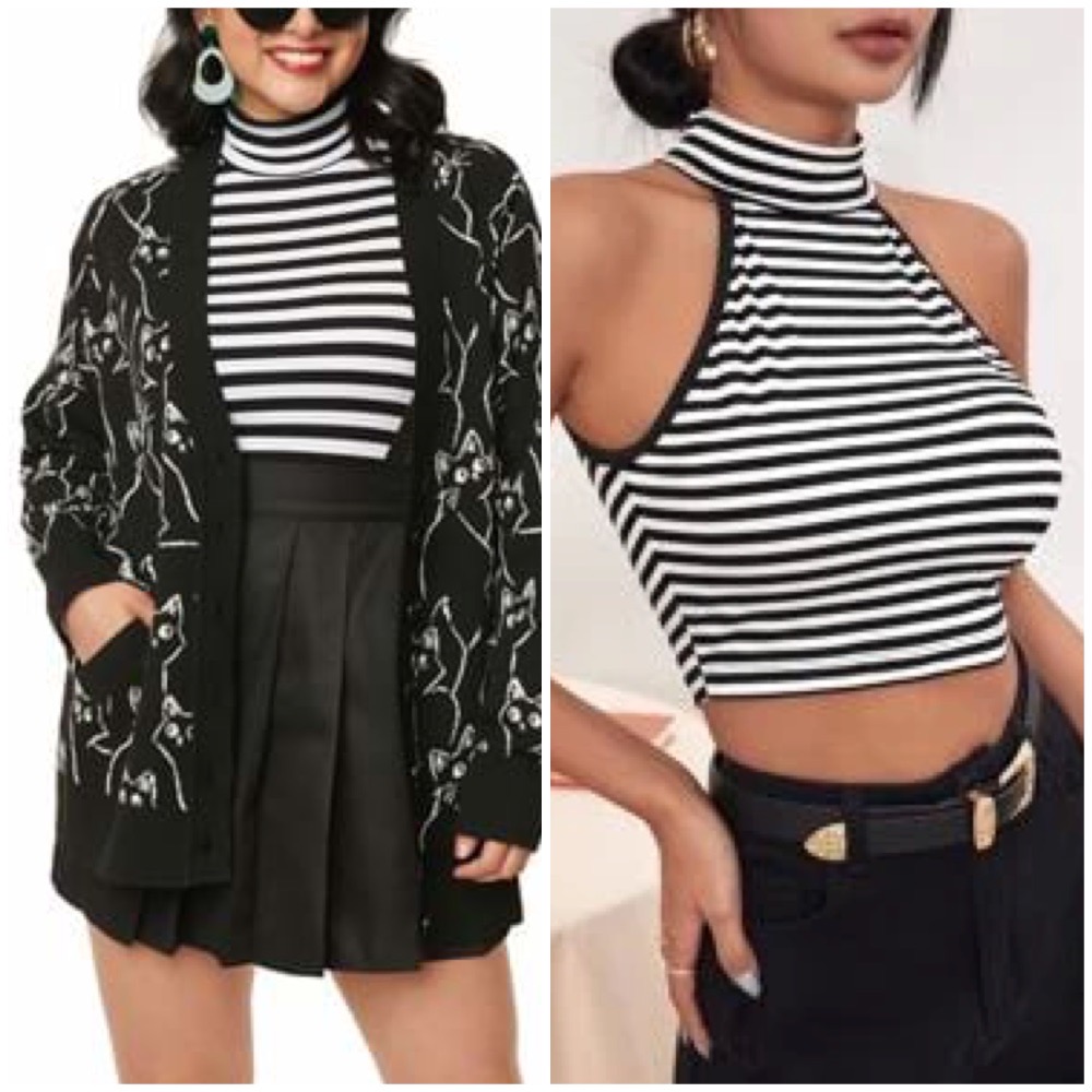 crop top col roulé 