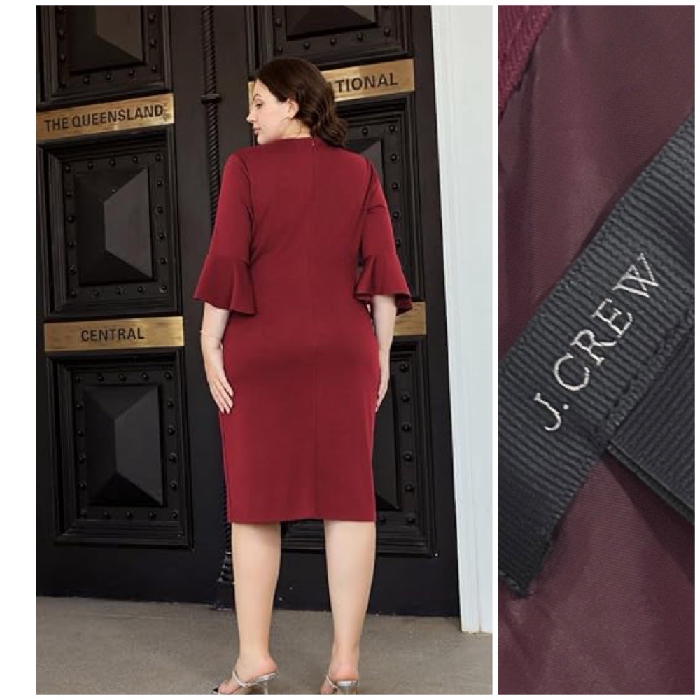 robe burgundy J. crew épais avec doublure 