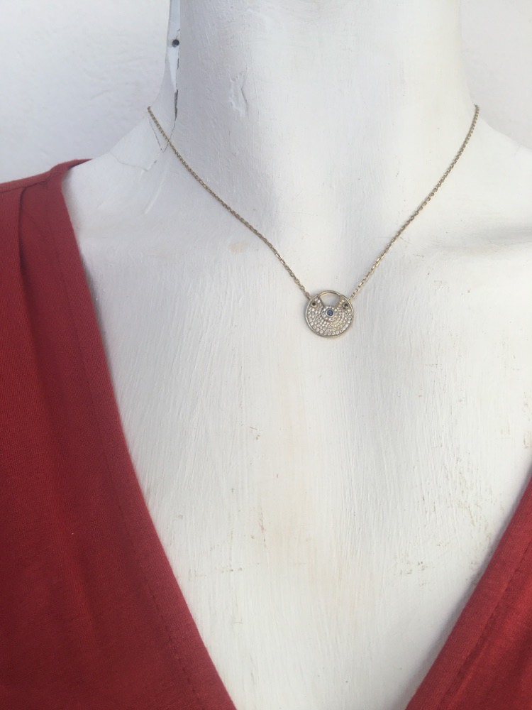 collier en argent trompé dans l'or jaune tt neuf ( فضة مطبوعة 9/2/5مغطسة في الذهب الأصفر ) 