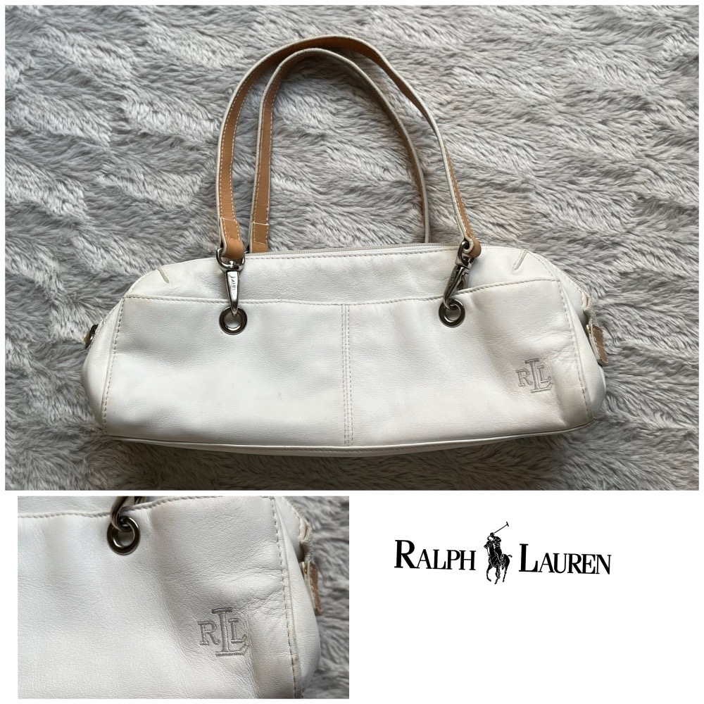 sac à main RALPH LAUREN authentique blanc 