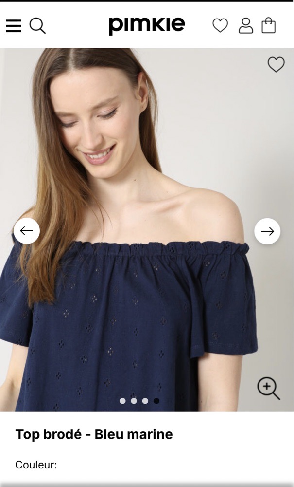 top bordé bleu marine pimkie  tt neuf 