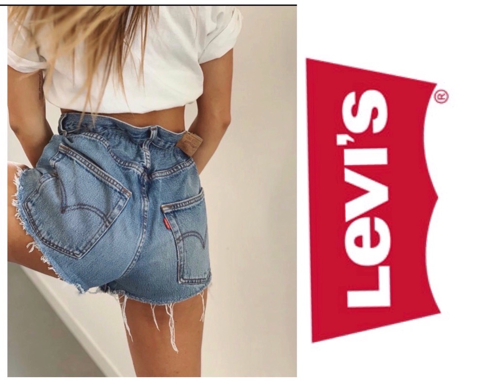 short jean Levis caramella