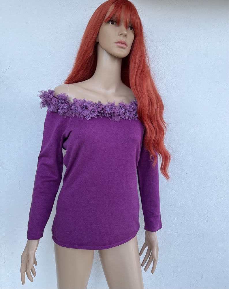 col bardot violet taille M 