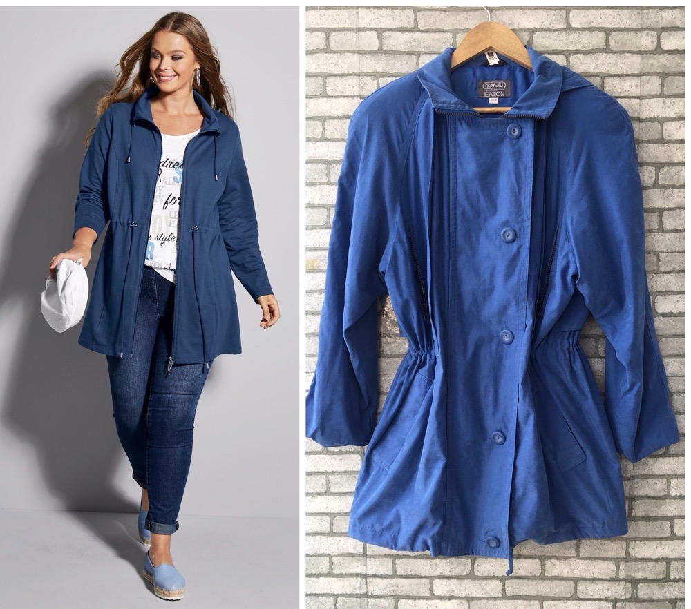 Parka bleu convient à la taille L 