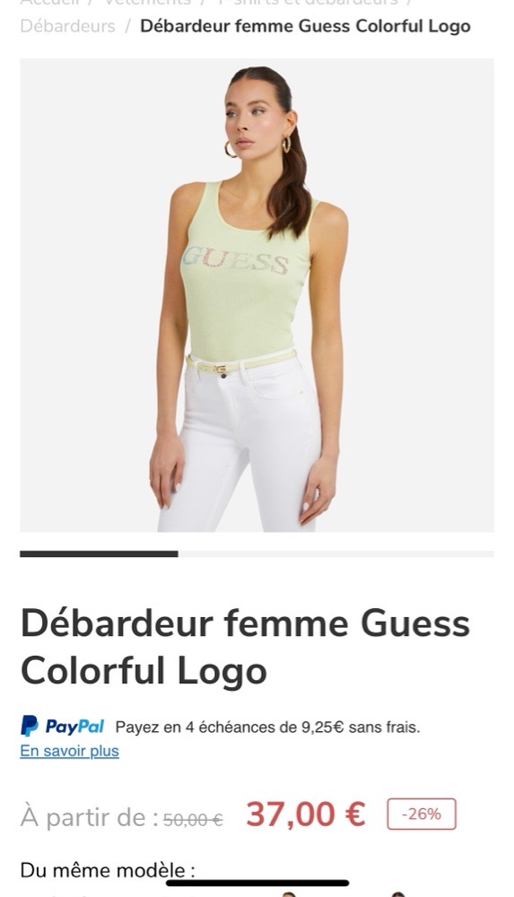 Débardeur GUESS avec logo 