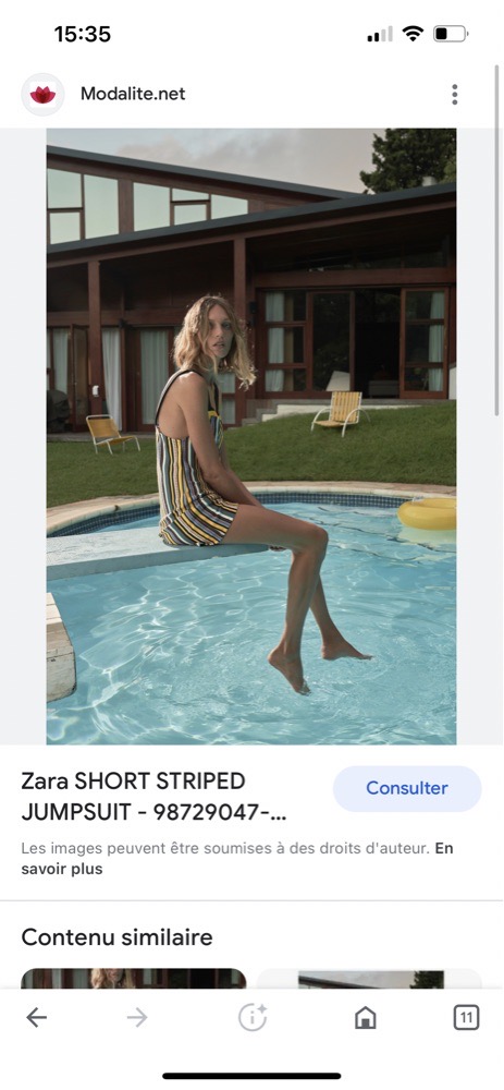 combishort ZARA porte une ☝️ fois 