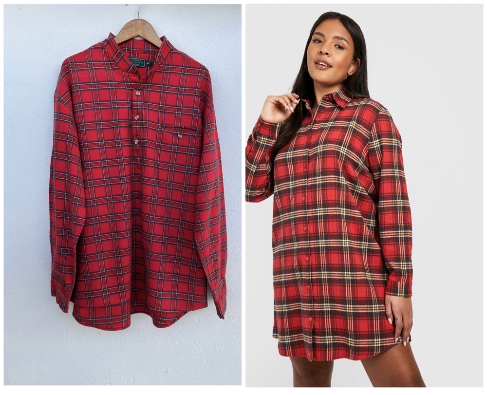 blouse à carreaux grand taille 