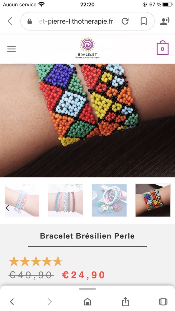 lot de deux bracelets brésilien multicolore 