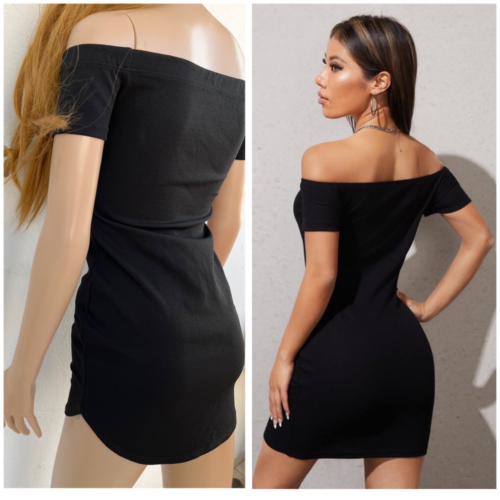  Robe asymétrique à épaules dénudées