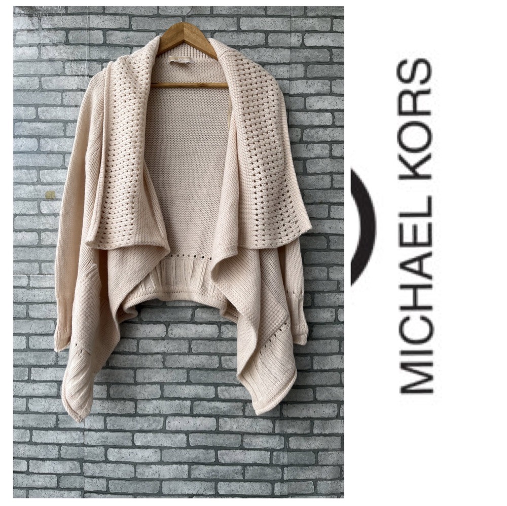 MICHAEL KORS GILET EN MAILLE GAUFRÉE AVEC COL CASCADE