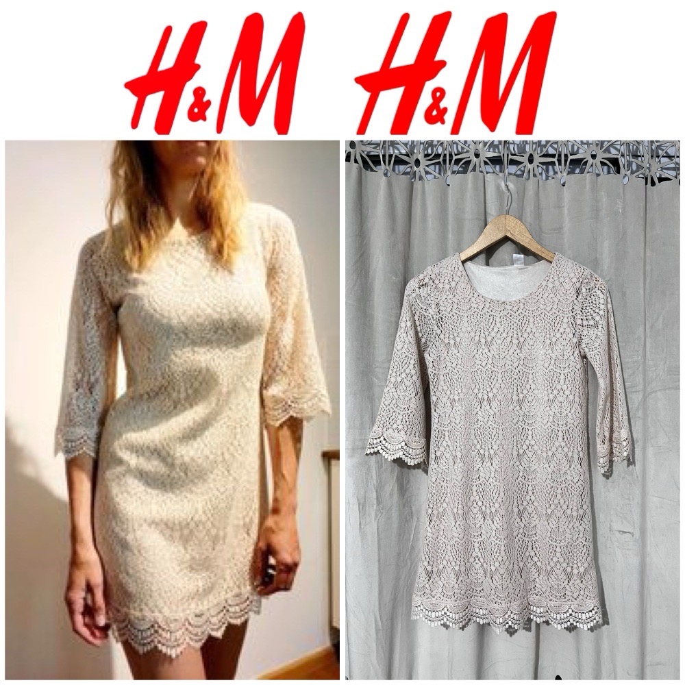 robe en crochet  couleur écru taille 34 très peu porté tt neuf 