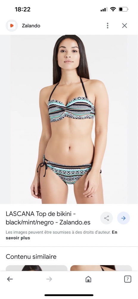 maillot de bain deux pièces  push up de la marque lascana taille 36 tt neuf