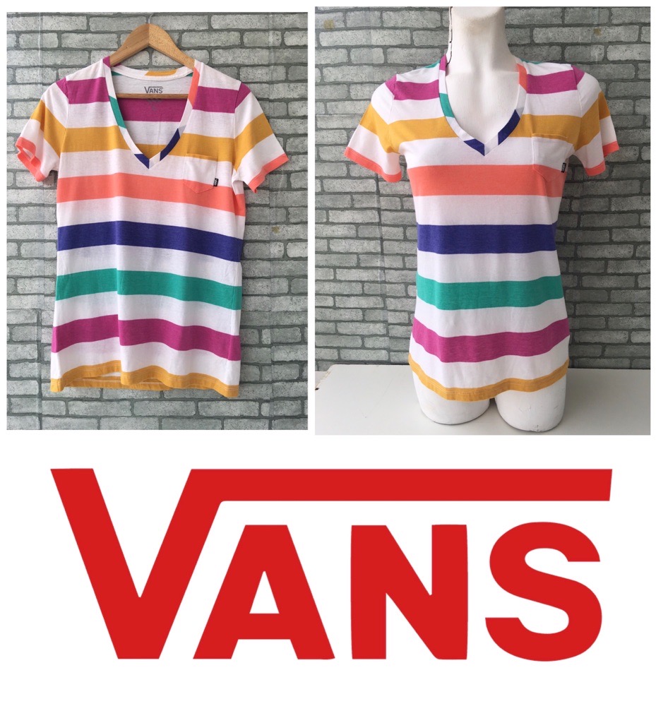 T-shirt à rayures multicolores VANS 