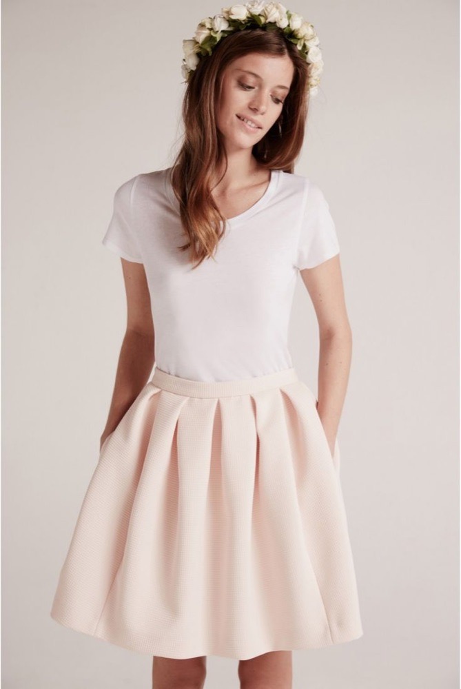 jupe rose poudré de la marque TWIK