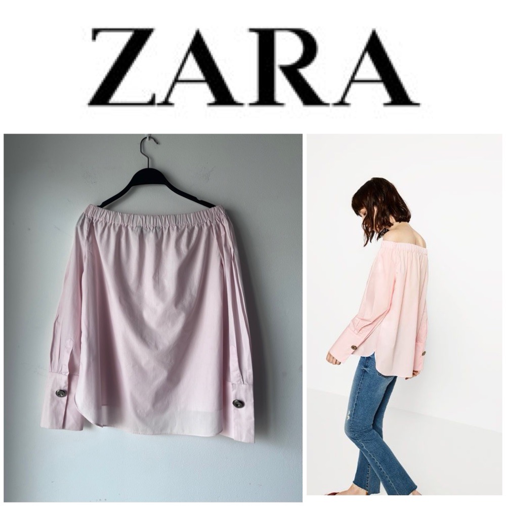 off the shoulder poplin Zara  tt neuf 