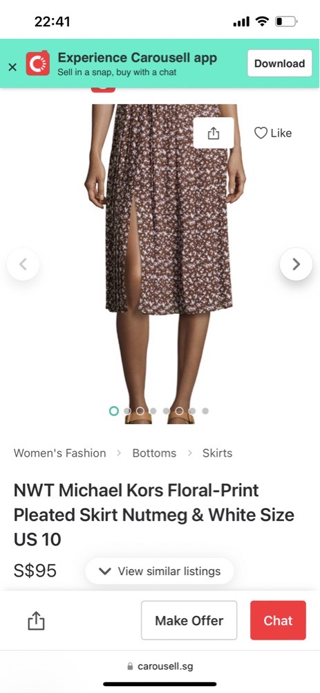 jupe Michael kors avec deux fente 