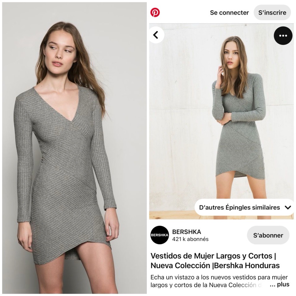 Robe en tricot Bershka