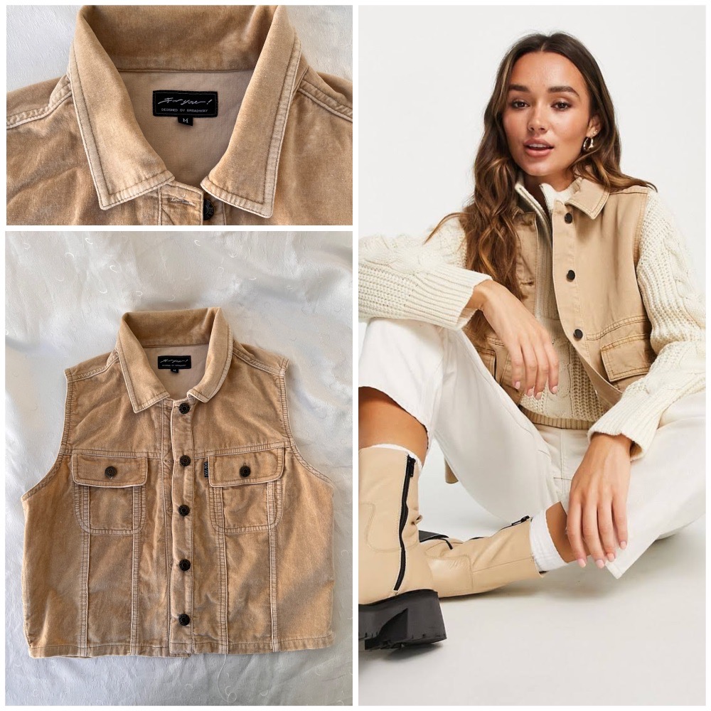 jacket daim sans manches de  la marque FOR YOU 