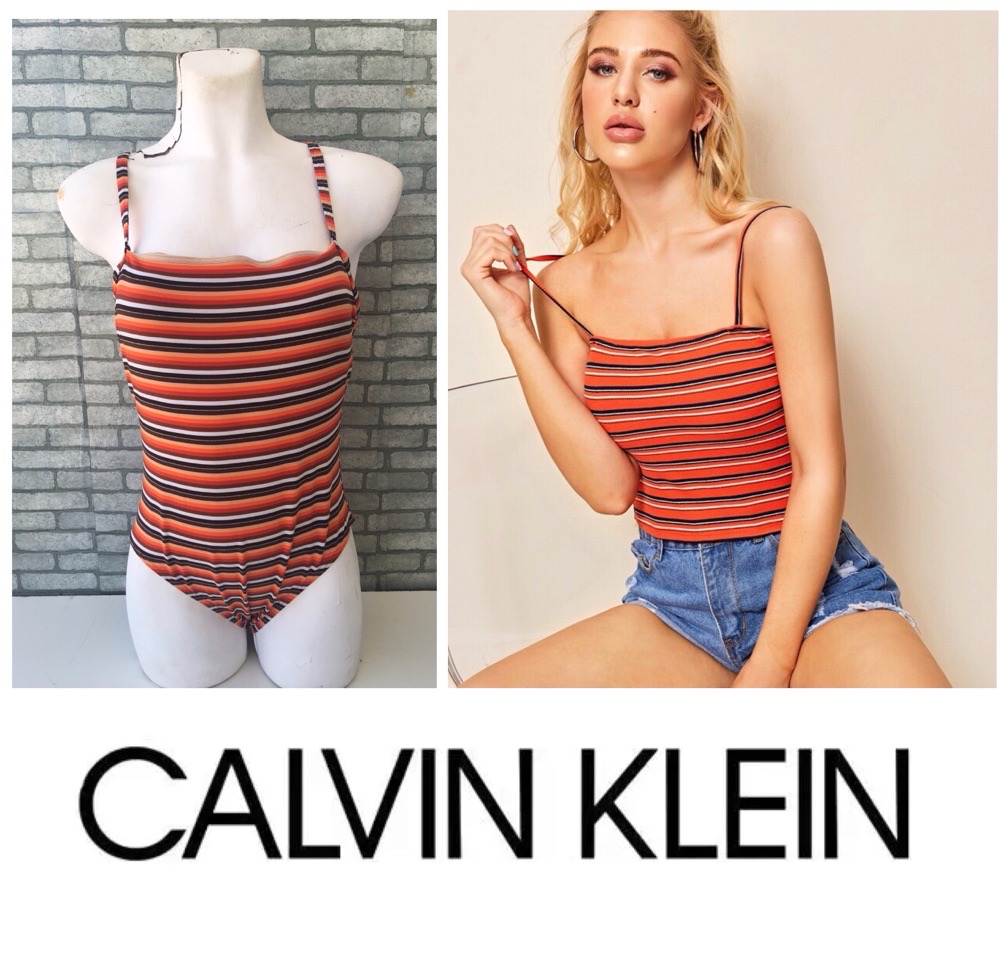 CALVIN KLEIN maillot avec rayures 