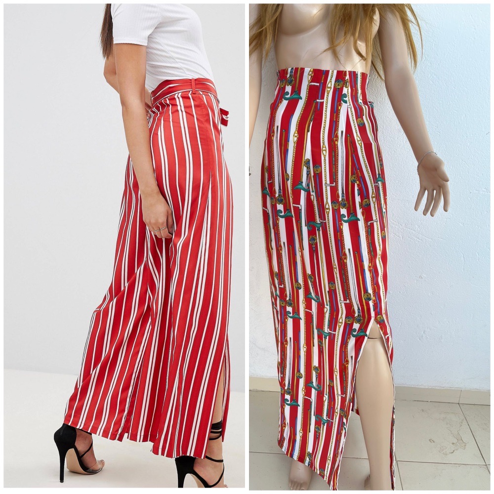 jupe longue taille haute avec fonte 
