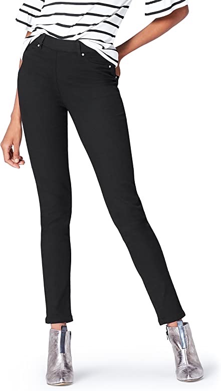 pantalon taille haute en tissu 