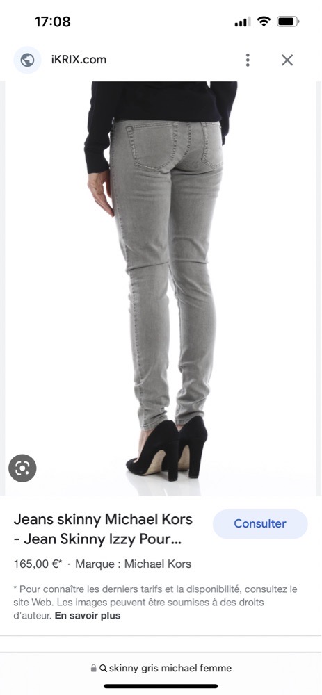 pantalon MICHAEL KORS skinny taille haute lycra etat neuf