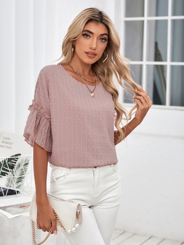 blouse à volants tt neuf 