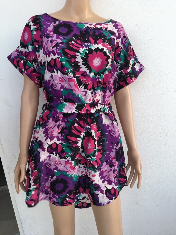 robe florale avec ceinture 