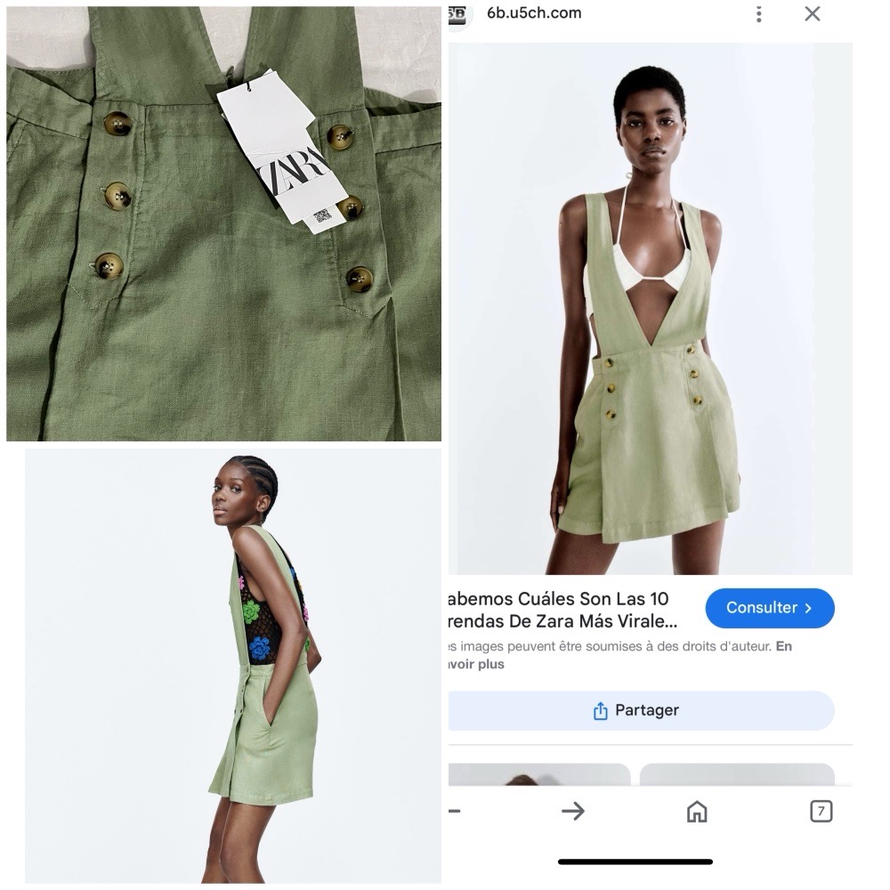 robe salopette à boutons de la marque ZARA neuf avec étiquette 