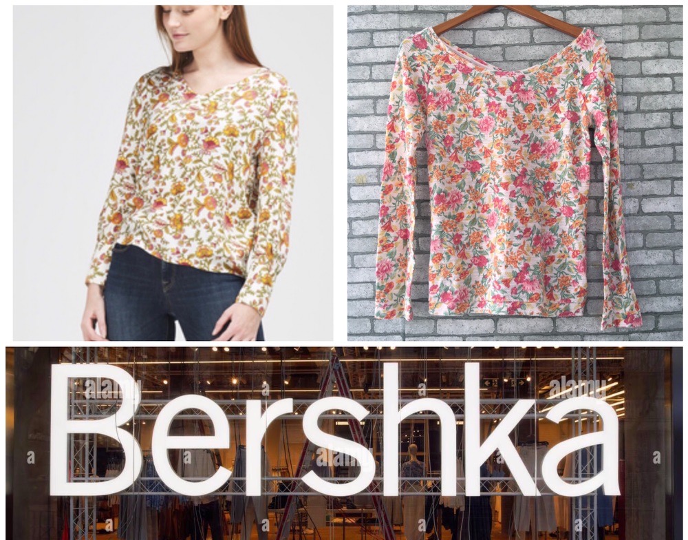 pull fluide fleuris BERSHKA 