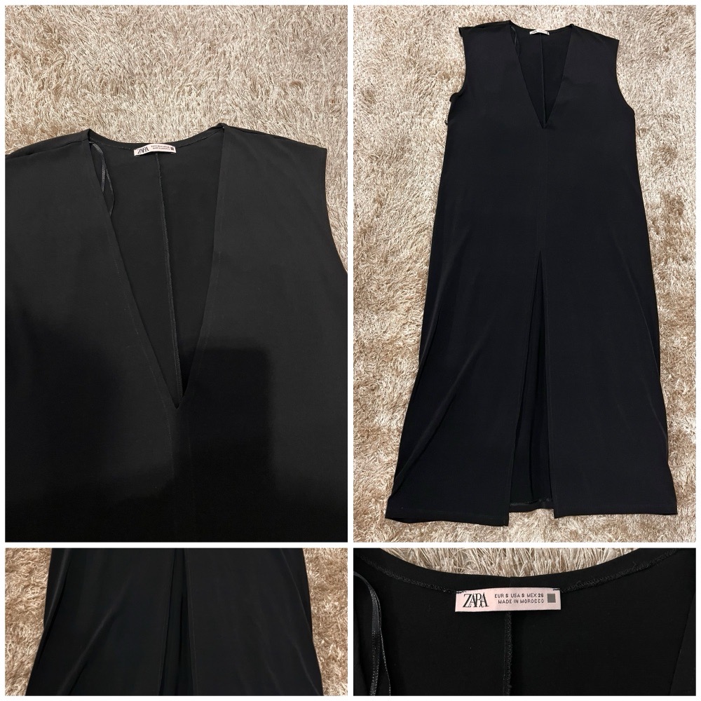 ZARA robe col V  longue avec fante tt neuf et sexy 