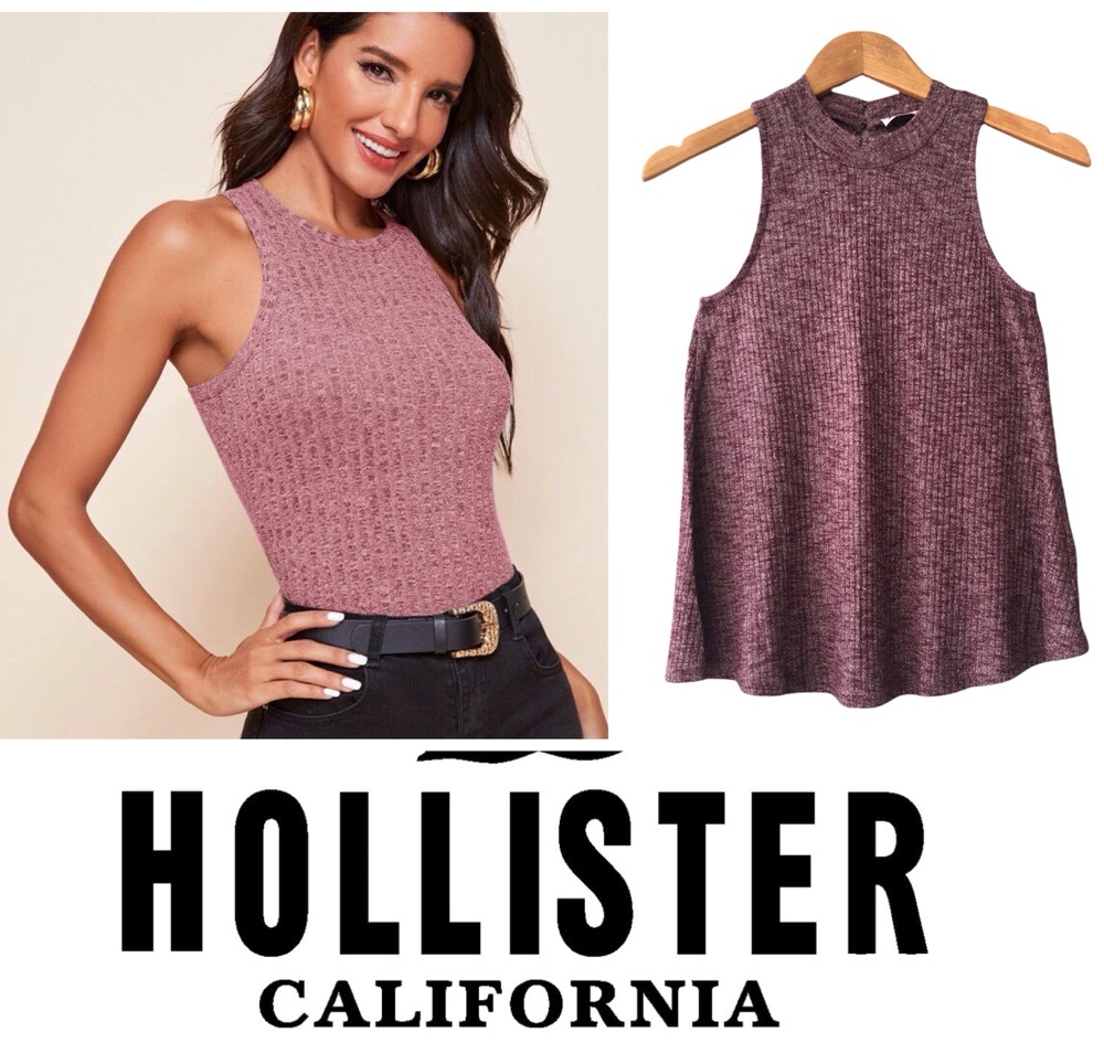 t-shirt sans manches très tendance HOLLISTER 