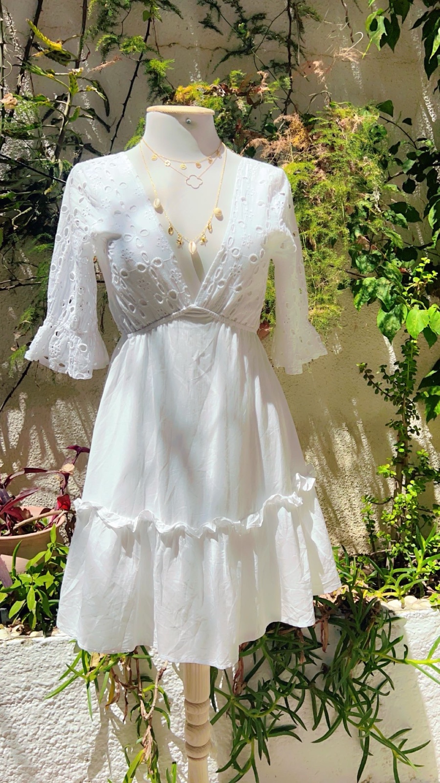 Robe broderie anglais 100% coton
