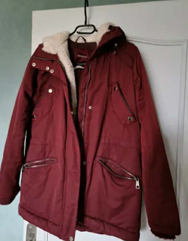 Manteau rouge bordeaux 