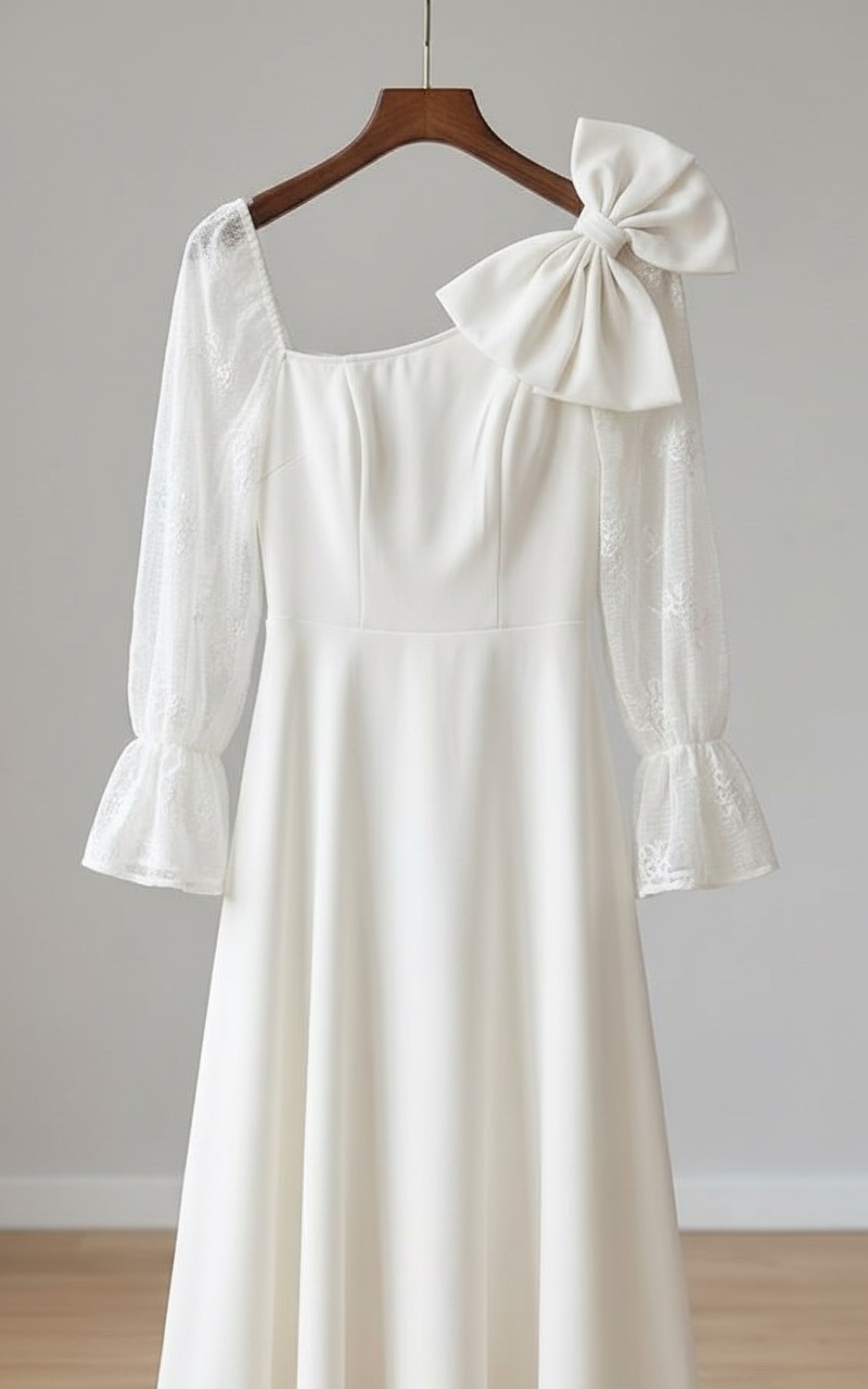 Robe fiancaille blanc casse 