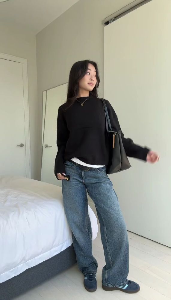 Authentic denim straight leg jeans 