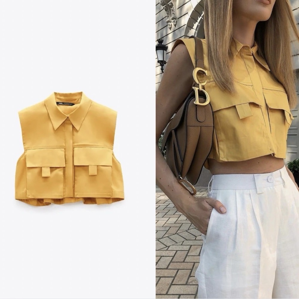 chemise cropped zara 
