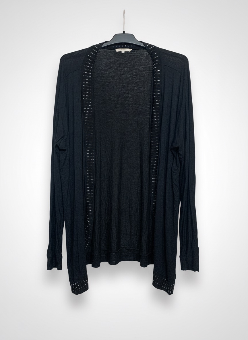 Gilet 100% coton avec strass